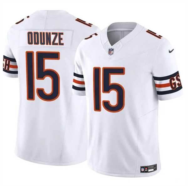 Men & Women & Youth Chicago Bears #15 Rome Odunze White 2024 Draft F.U.S.E. Vapor Stitched Jersey,We sell and wholesale Men & Women & Youth Chicago Bears #15 Rome Odunze White 2024 Draft F.U.S.E. Vapor Stitched Jersey on line form chian!